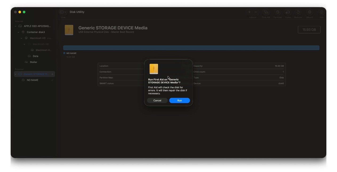 Running First Aid on a card